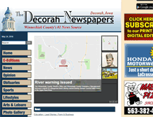 Tablet Screenshot of decorahnewspapers.com